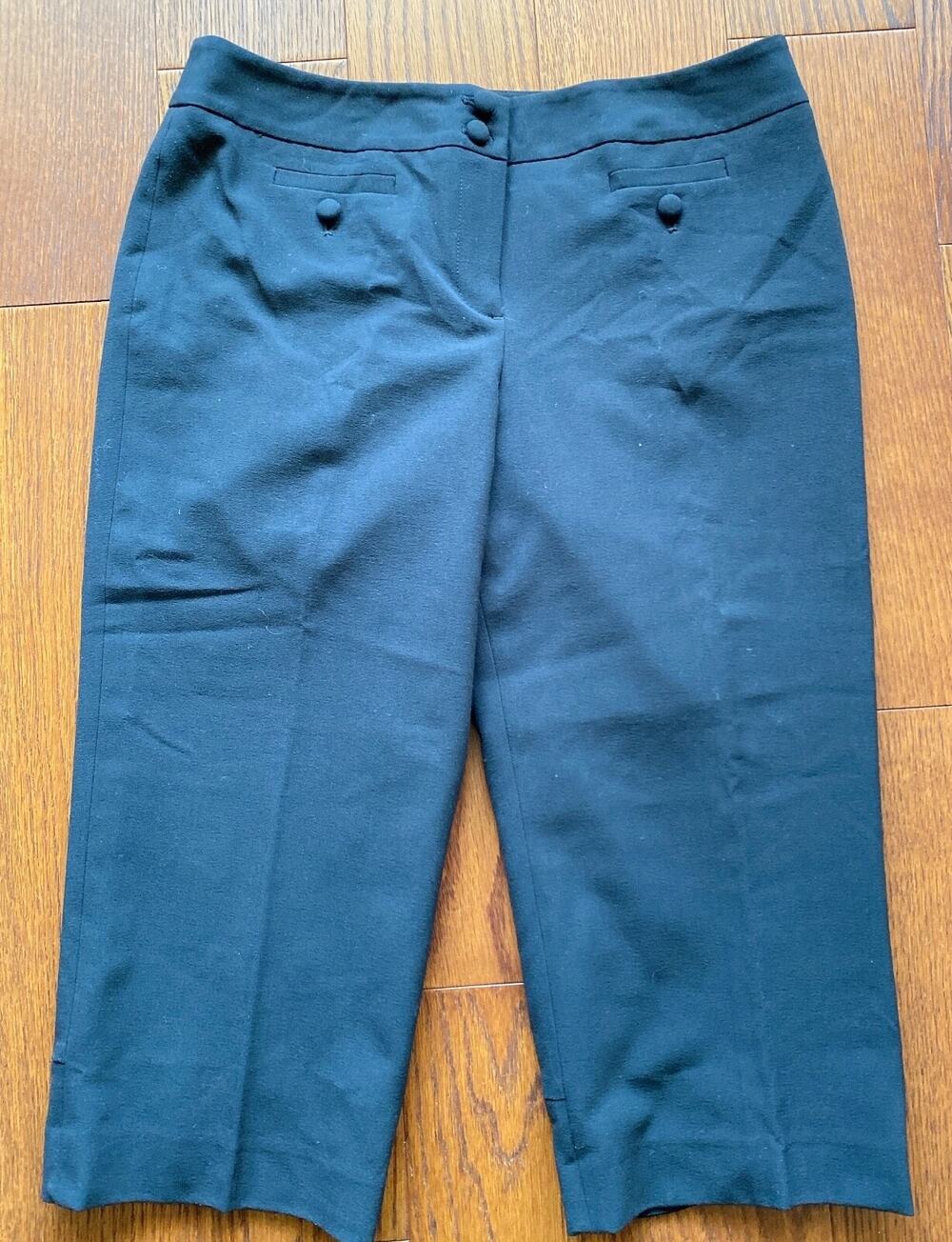 Ann Taylor Womens Signature Fit Just Below Waist Trouser Pants Size 8P Black
